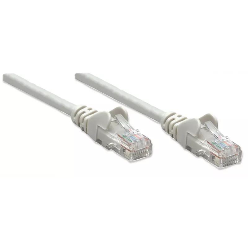 Intellinet Netzwerk-Patchkabel, Cat5e, 20m, Grau, CCA, U/UTP, PVC, RJ45, vergoldete Kontakte, Knickschutz, angespritzter Steckerschutz, lebenslange Garantie