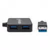 Manhattan USB-A 4-Port Hub, 4x USB-A Ports, 5 Gbps (USB 3.2 Gen1 aka USB 3.0), USB-betrieben (kein externes Netzteil erforderlich). Schnellladung: 1 Port bis zu 0,9 A; Laden an 4 Ports erfordert externes Netzteil (nicht im Lieferumfang enthalten), Entspricht ST4300MINU3B