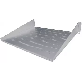 Intellinet 19 Zoll Kragarmablage, 2U, 2-Punkt-Frontmontage, 250 mm Tiefe, max. 25 kg, Grau, drei Jahre Garantie