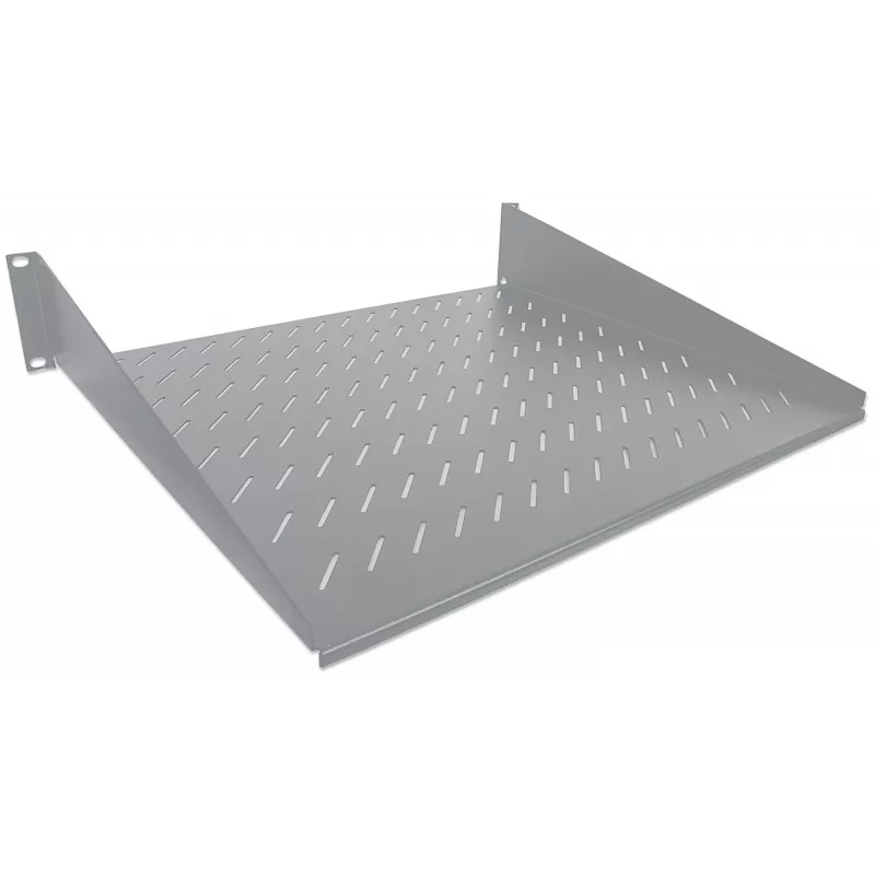 Intellinet 19 Zoll Kragarmablage, 2U, 2-Punkt-Frontmontage, 250 mm Tiefe, max. 25 kg, Grau, drei Jahre Garantie