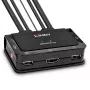 Lindy 2 Port HDMI 4K30, USB 2.0 und Audio Kabel KVM Switch, 1920 x 1080 Pixel, Schwarz