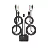 Lindy 2 Port HDMI 4K30, USB 2.0 und Audio Kabel KVM Switch, 1920 x 1080 Pixel, Schwarz