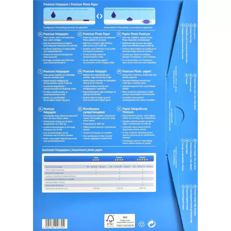 Fotopapier Avery Inkjet 2x20 Blatt A4 Hochglanz Weiß