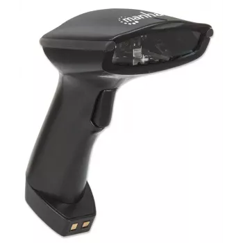 Manhattan Wireless Linear Handheld CCD Barcode Scanner, Bluetooth, 500 mm Scantiefe, bis zu 80 m effektive Reichweite (Sichtlinie), max. Umgebungslicht 100.000 Lux (Sonnenlicht), EU/US/UK/AU austauschbarer Stecker, Schwarz, Drei Jahre Garantie