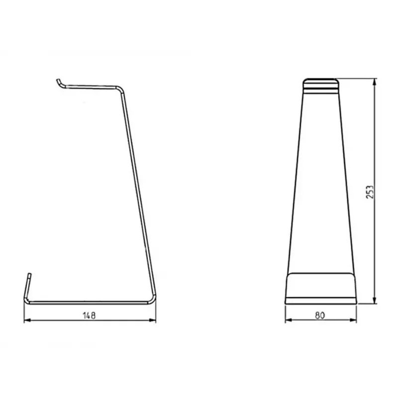 Kopfhörerhalter Multibrackets M Headset Holder Tischständer Schwarz