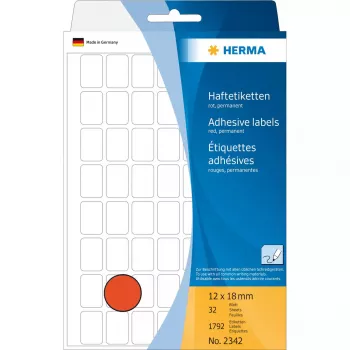Mehrzweck-Etiketten HERMA 12x18 mm rot Papier matt Handbeschriftung
