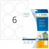 Ablösbare Etiketten HERMA A4 Ø 85 mm rund weiß 150 Stk.