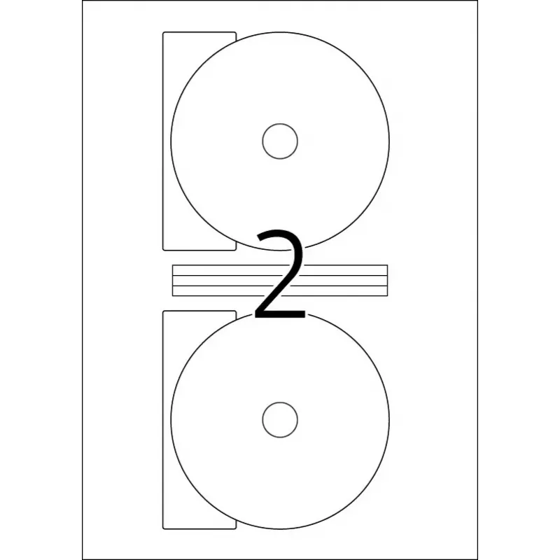 Selbstklebendes Druckeretikett HERMA CD-Etiketten Maxi A4 Ø 116 mm