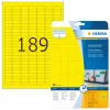 Selbstklebende Druckeretiketten HERMA Coloured Labels A4 25,4x10 mm gelb