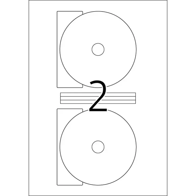 Selbstklebende Druckeretiketten HERMA CD-Etiketten Maxi A4 Ø 116 mm