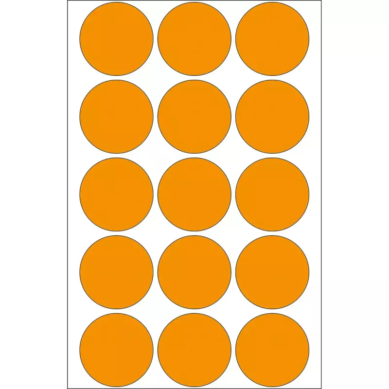 Mehrzweck-Etiketten HERMA 2274 leuchtend orange 32 mm rund 360 Stück