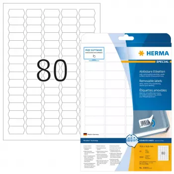 Preisetiketten HERMA A4 35,6x16,9 mm weiß Movables/wiederablösbar Papier matt 2000 Stück