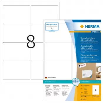 Wiederablösbare Adressetiketten HERMA 10312