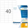 Selbstklebendes Druckeretikett HERMA Labels transparent matt A4 52,5x29,7 mm Folie 1000 Stück