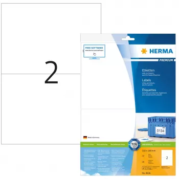 Selbstklebende Druckeretiketten HERMA Labels Premium A4 210x148 mm