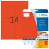 Selbstklebende Druckeretiketten HERMA Farbige Etiketten A4 105x42,3 mm rot