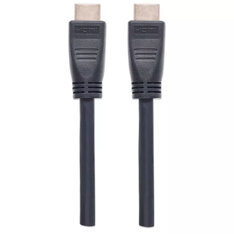 Manhattan HDMI 4K@60Hz Kabel mit Ethernet – CL3-zertifiziert, 8m, für In-Wall-Installation geeignet, für ALLE 4K- und 1080p/HD-Anwendungen – zum sofortigen Upgrade oder bereit für zukünftige Anforderungen, Stecker auf Stecker, Schwarz, Ultra HD 4K x 2K, lebenslange Garantie, Premium High Speed