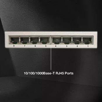 Lindy Netzwerk-Switch - Gigabit, Desktop, 8 Ports, 10/100/1000