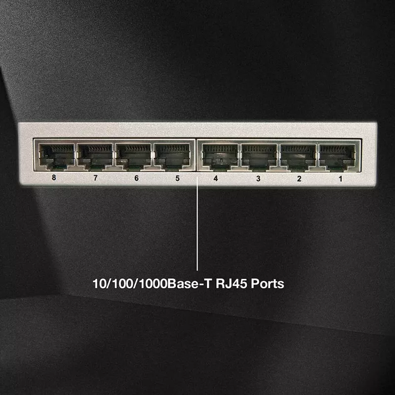 Lindy Netzwerk-Switch - Gigabit, Desktop, 8 Ports, 10/100/1000