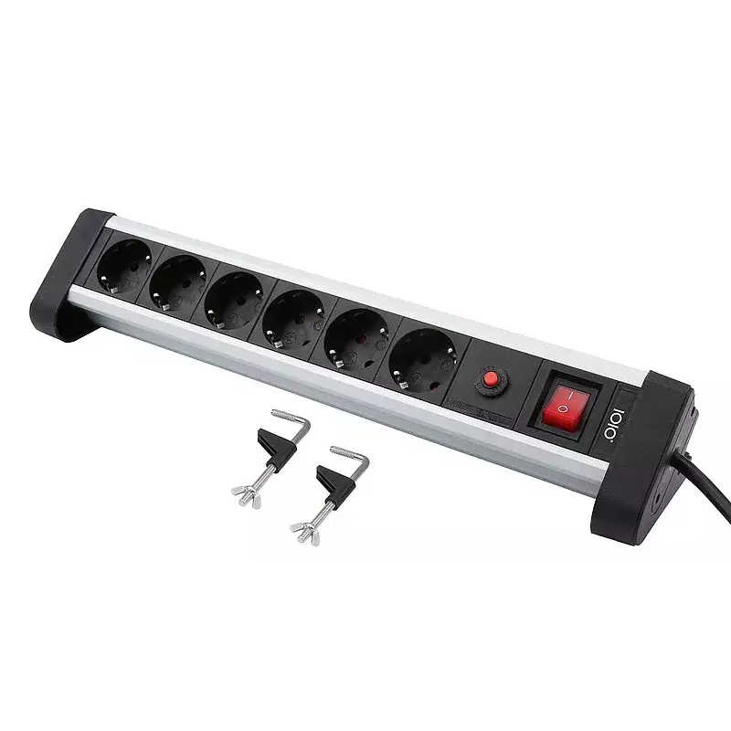 Steckdosenleiste Olympia SL 2625 S 1,5 m 6 AC-Steckdosen Innenbereich Schwarz Silber