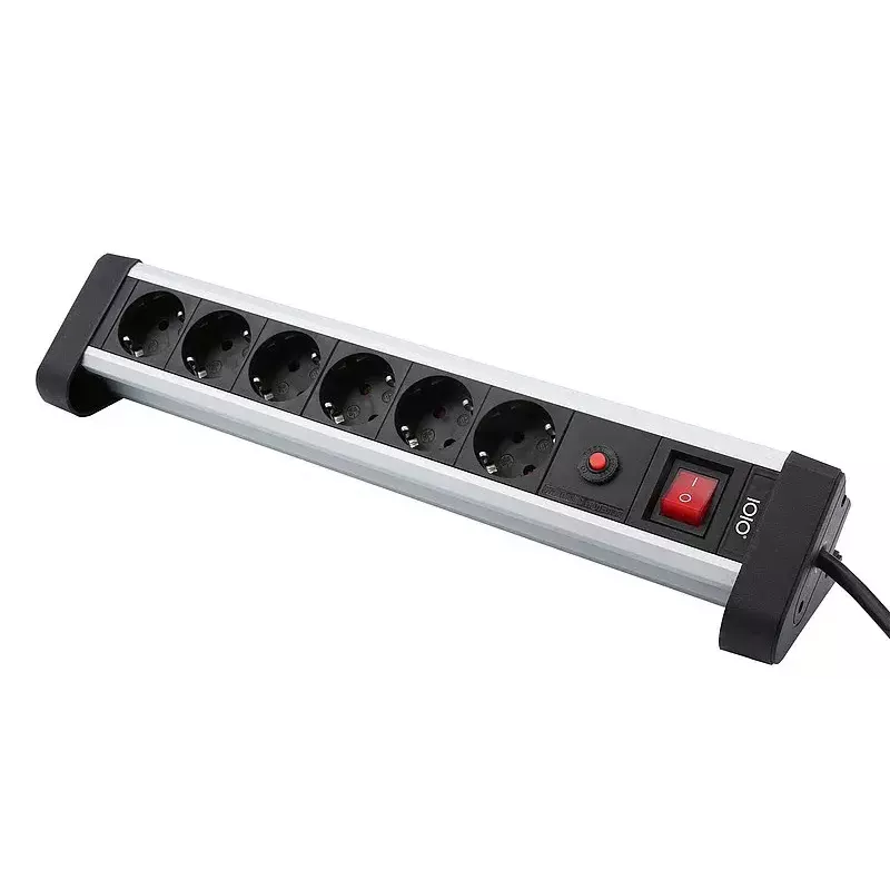 Steckdosenleiste Olympia SL 2625 S 1,5 m 6 AC-Steckdosen Innenbereich Schwarz Silber