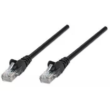Intellinet Netzwerk-Patchkabel, Cat6, 15 m, Schwarz, CCA, U/UTP, PVC, RJ45, vergoldete Kontakte, snagless, mit Zugentlastung, lebenslange Garantie