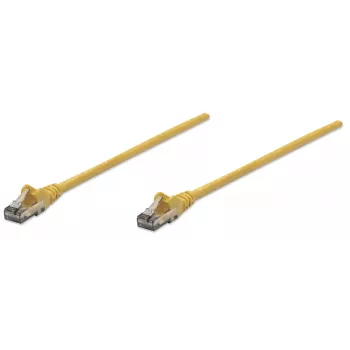 Intellinet Netzwerk-Patchkabel, Cat6, 10 m, Gelb, CCA, U/UTP, PVC, RJ45, vergoldete Kontakte, rastnasenschutz, Tüllenschutz, lebenslange Garantie