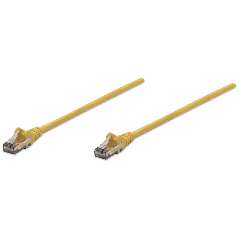 Intellinet Netzwerk-Patchkabel, Cat6, 10 m, Gelb, CCA, U/UTP, PVC, RJ45, vergoldete Kontakte, rastnasenschutz, Tüllenschutz, lebenslange Garantie