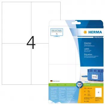 Selbstklebendes Druckeretikett HERMA Labels Premium A4 105x148 mm