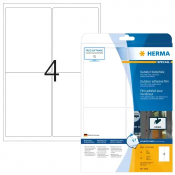 Selbstklebendes Druckeretikett HERMA 9534 A4 Outdoorfolie 99,1 x 139 mm