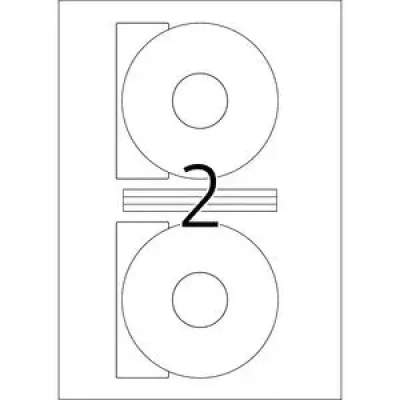CD-Etiketten HERMA A4 Ø 116 mm weißes Papier matt blickdicht 200 Stück