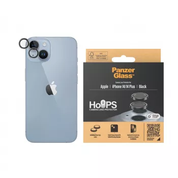 PanzerGlass ® Hoops® Kamera-Linsenschutz Schwarz iPhone 14 | 14 Plus