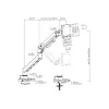Equip 17 Zoll-49 Zoll Heavy-Duty Monitor-Tischhalterung, Schwarz