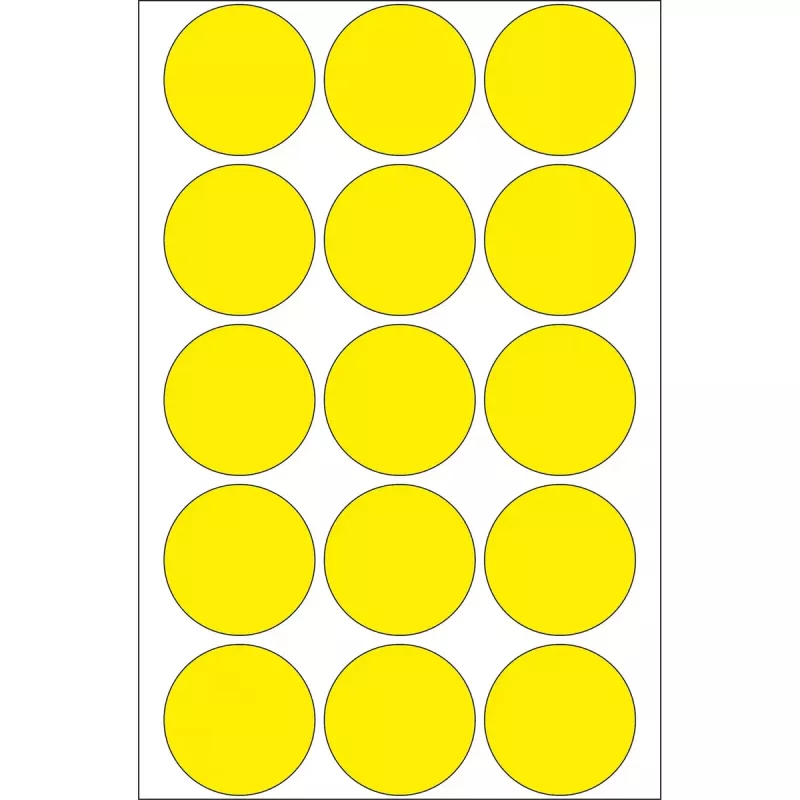 Mehrzwecketiketten HERMA 2271 rund gelb Ø 32 mm 480 Stück