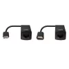 Lindy 60m USB 1.1 Cat.6 Extender Basic, Netzwerk-Sender & -Empfänger, 60 m, 12 Mbit/s, Cat5e, Cat6, Schwarz, Kunststoff