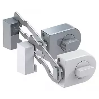Olympia RS 50R Schnappschloss — weiß, Höhe 27 mm, Tiefe 128 mm, Gewicht 1,04 kg