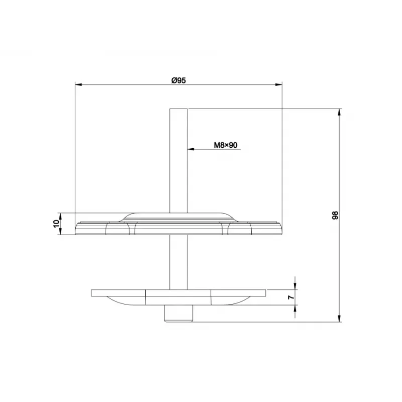 Multibrackets M VESA Deskmount Officeline Grommet Base Schwarz