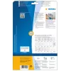 Selbstklebende Druckeretiketten HERMA Labels A4 25,4x10 mm weiß extrastarke Haftung Papier matt 4725 Stk.