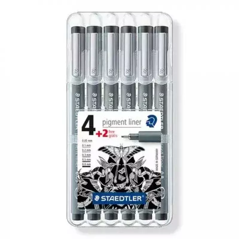Fineliner Staedtler 308 SB6P Schwarz 6 Stück