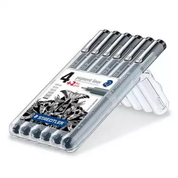 Fineliner Staedtler 308 SB6P Schwarz 6 Stück