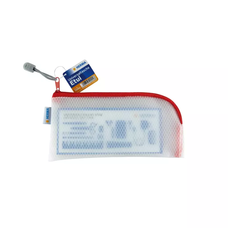 Federmäppchen HERMA 20002 Hart EVA Rot Transparent 110x230mm