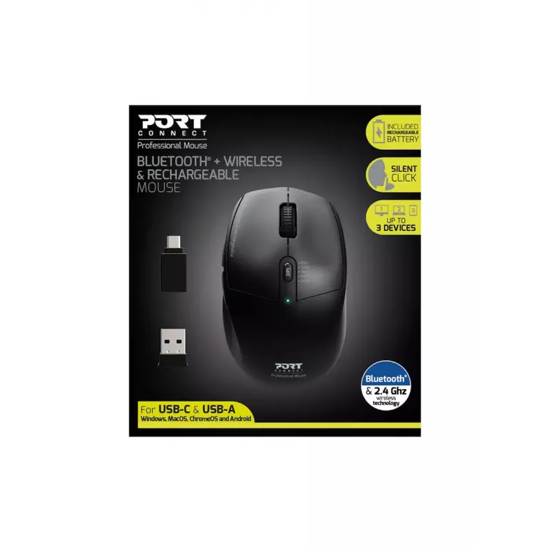 Port Designs 900715 RF Wireless + Bluetooth Maus