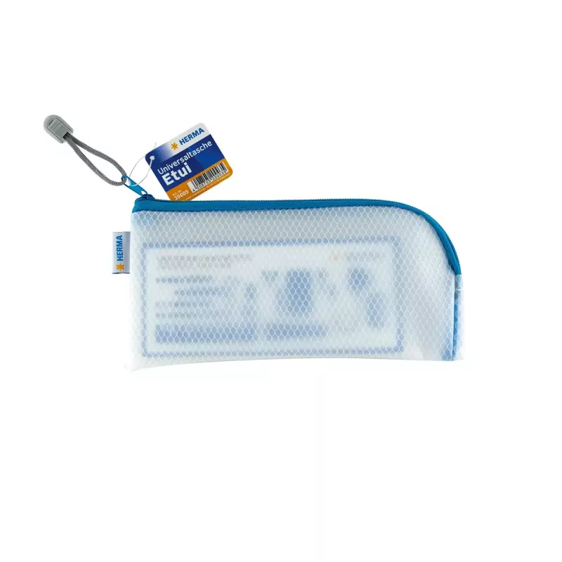 Federmäppchen HERMA 20003 Hart-EVA Blau Transparent 110x230 mm