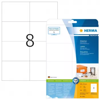 Selbstklebende Druckeretiketten HERMA Labels Premium A4 105x74 mm