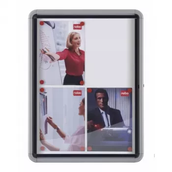 Nobo Premium Plus Outdoor Abschließbare magnetische Außentafel 4xA4