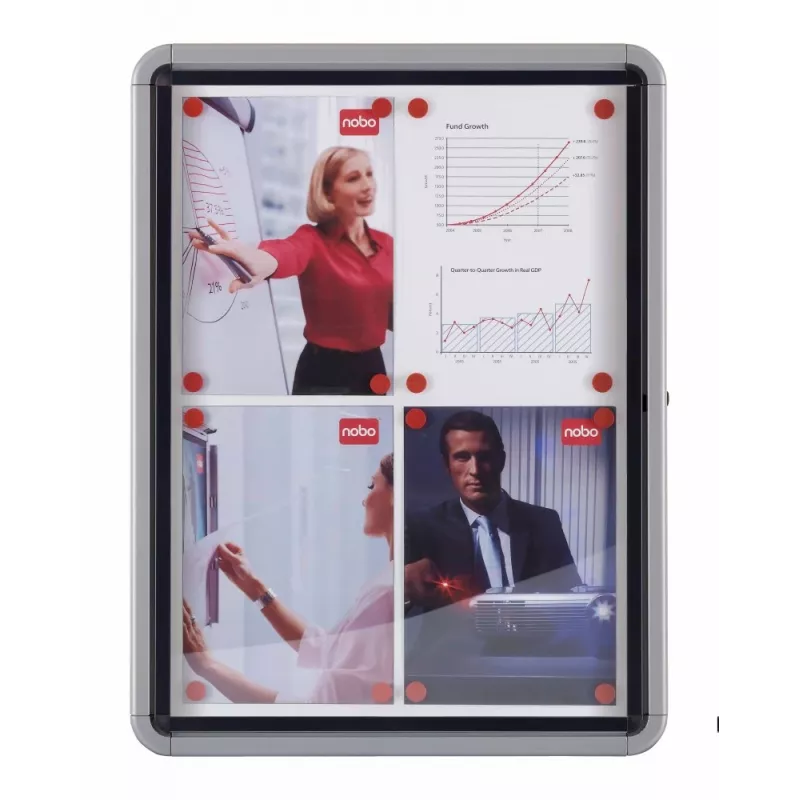 Nobo Premium Plus Outdoor Abschließbare magnetische Außentafel 4xA4
