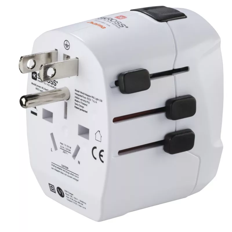 Hama World Travel Pro Light USB Netzteil Universal Weiß