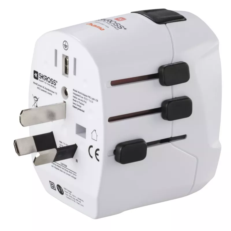 Hama World Travel Pro Light USB Netzteil Universal Weiß