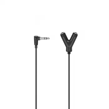 Audiokabel Hama 00205190 0,2 m 3,5 mm Stecker auf 2 x 3,5 mm Buchse Schwarz