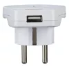 Hama Welt-auf-Europa USB-Netzsteckeradapter Universal Weiß